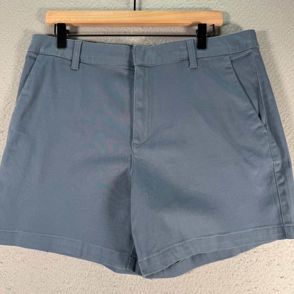Banana Republic‎ Chino Shorts Womens Plus 14 Blue Flat Front Casual Outdoors 5"